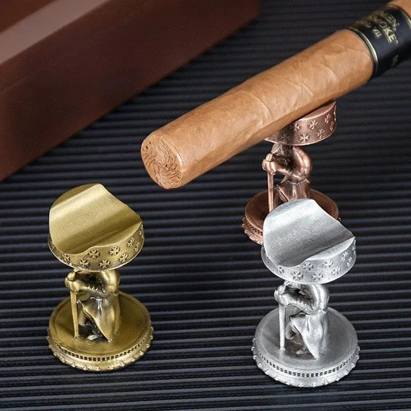 

Винтаж Инд. Дизайнерский противоскользящий металлический держатель для сигар — классический аксессуар для курения сигар