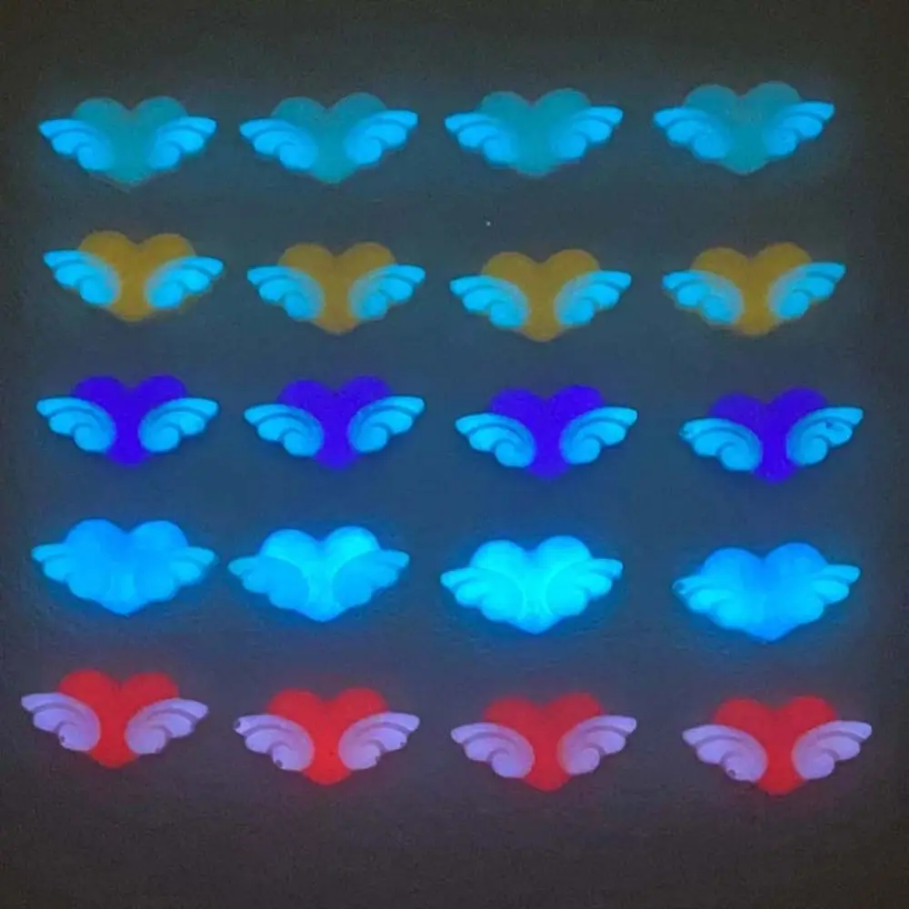 เครื่องประดับเล็บปีกนางฟ้า เครื่องประดับเล็บเรืองแสง ตกแต่งเล็บด้วยเพชรเทียม ตกแต่งเล็บรูปหัวใจ เครื่องประดับเล็บ 3D เครื่องประดับเล็บสำหรับงานศิลปะบนเล็บ