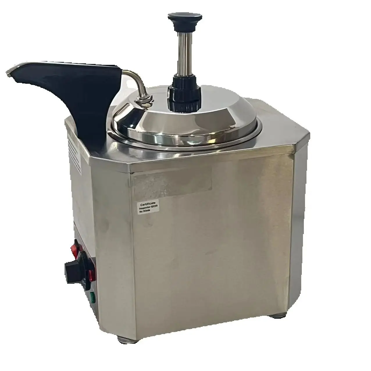 Sauce Warmer Sauce/ Chocolate/ Cheese Dispenser Pump Machine Capacity 2L Temperature 0-85°C Food Grade Stainless Steel