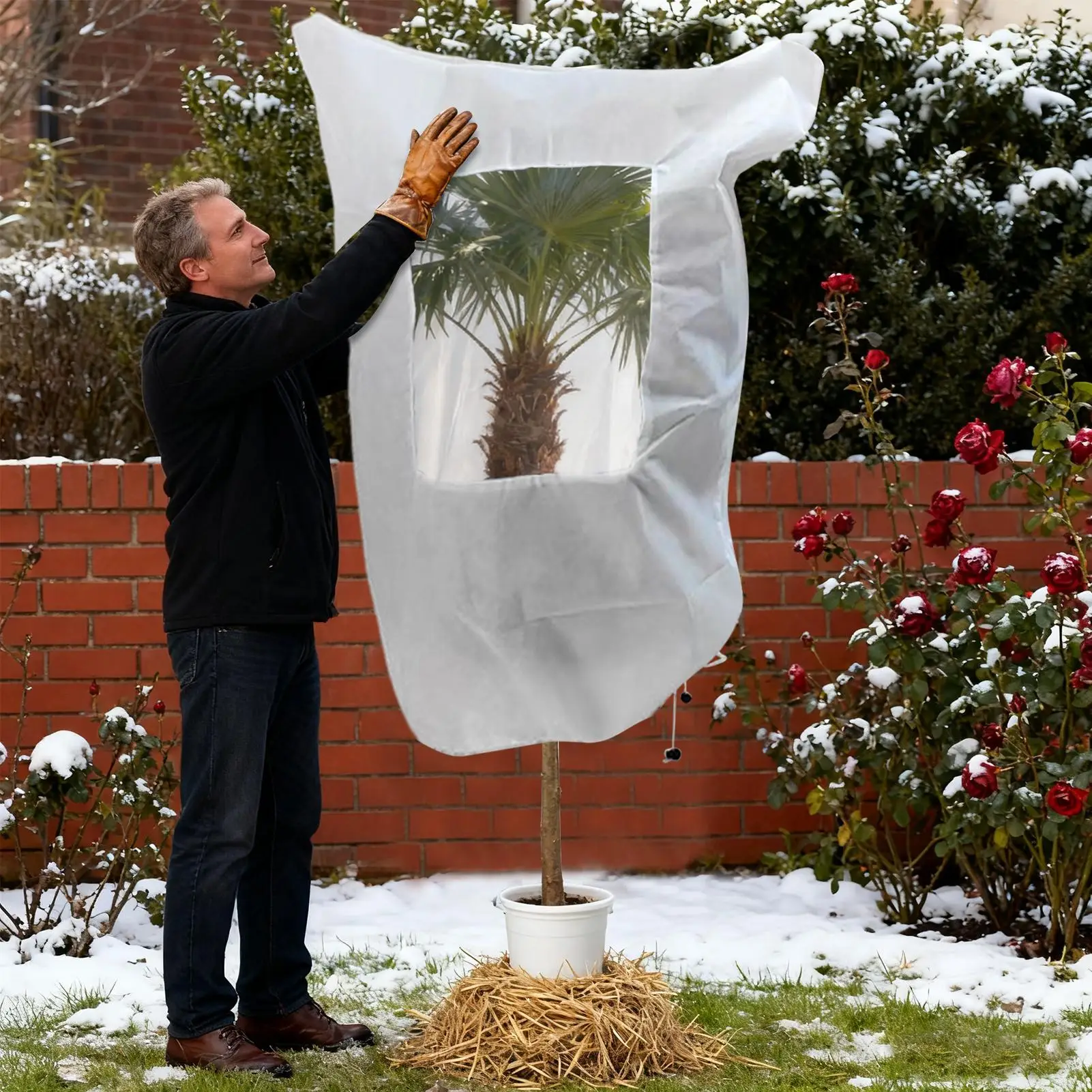 

Tree Covers For Winter Garden Plant Frost Cover Insulated Protector With Drawstring For Garden Greenhouse Raised Bed Bush Rose