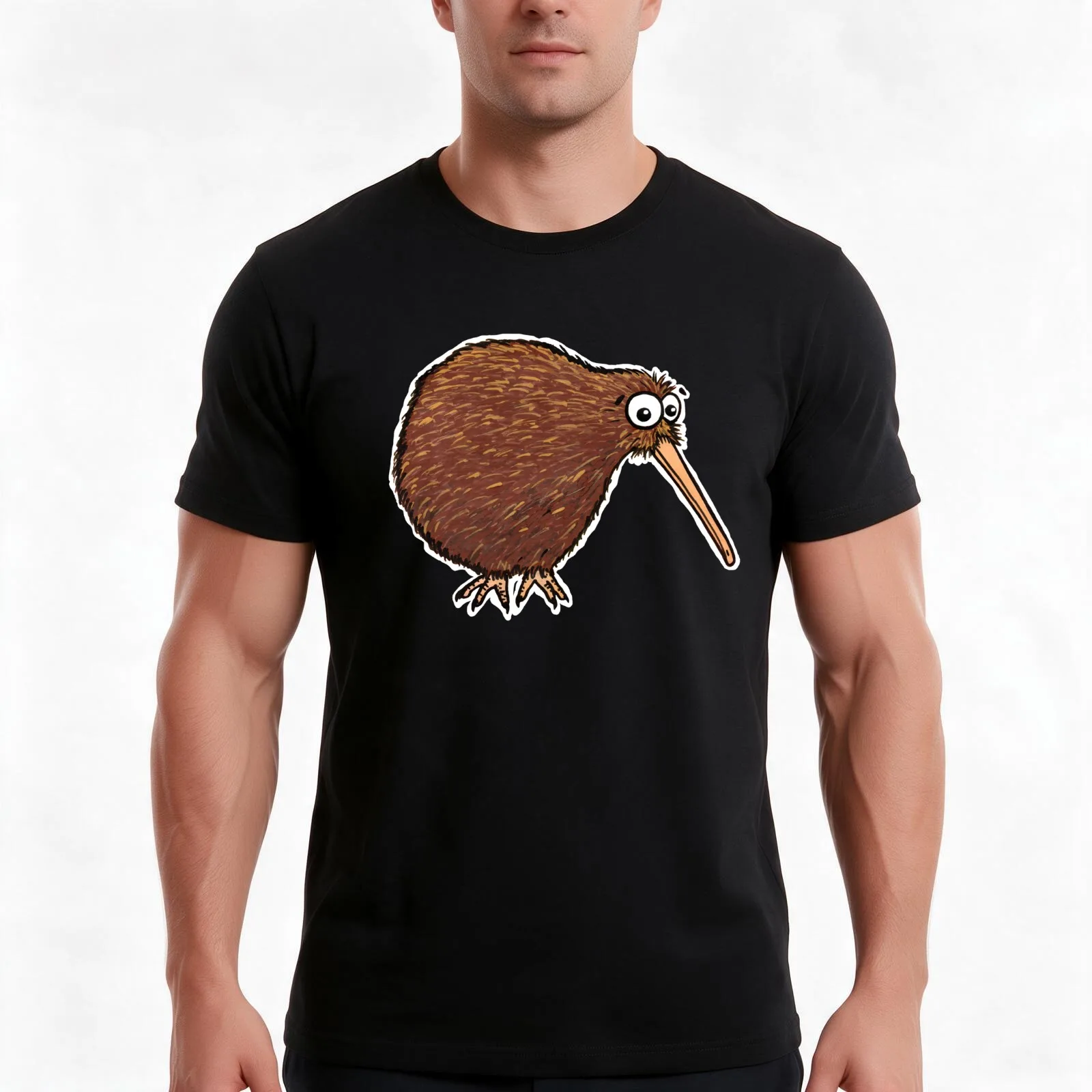 Cutest Kiwi - clock ft. Te Reo Maori numbers T-Shirt, Summer Casual Cotton Tee, Oversized Streetwear Tops, Vintage Graphic Print