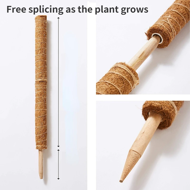 30/50cm Plant Climbing Coir Totem Pole Safe Gardening Coconut  Stick For Climbing Plants Vines And Creepers Plant Support