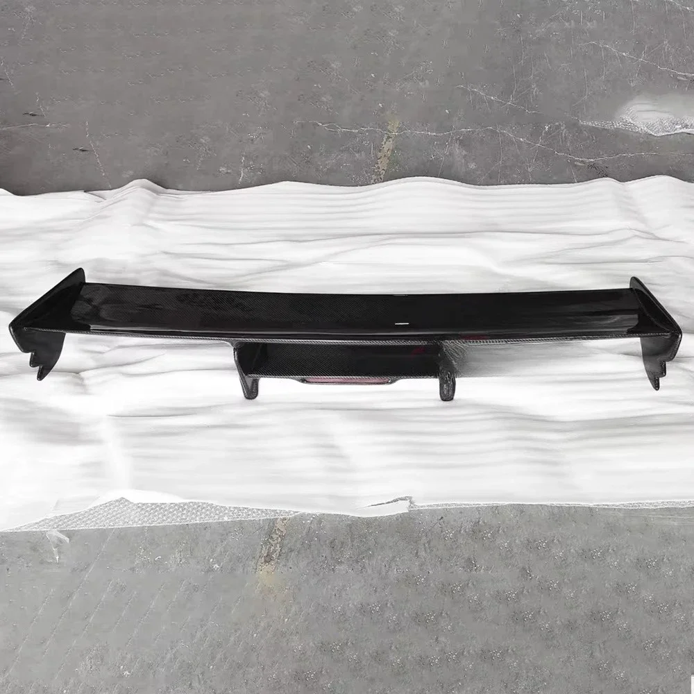Nismo Style Carbon Fiber High Polished Fitment Tested Rear Wing GTR R35 Double Deck Ducktail Tail Spoiler Roof Rear Trunk Bumper