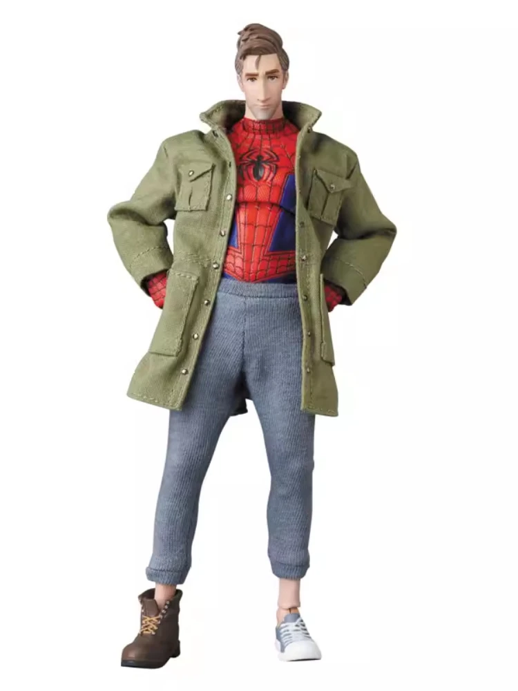 MAFEX-figura móvil de Spiderman Peter B Parker, juguete de colección de Anime, multiverso