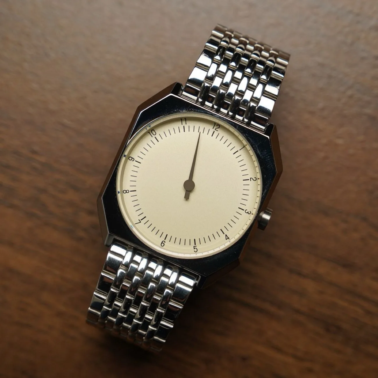 SKU Retro One Pointer Men's Watch Vintage Style Square Quartz Unique Design Fashion Alloy Wristwatch