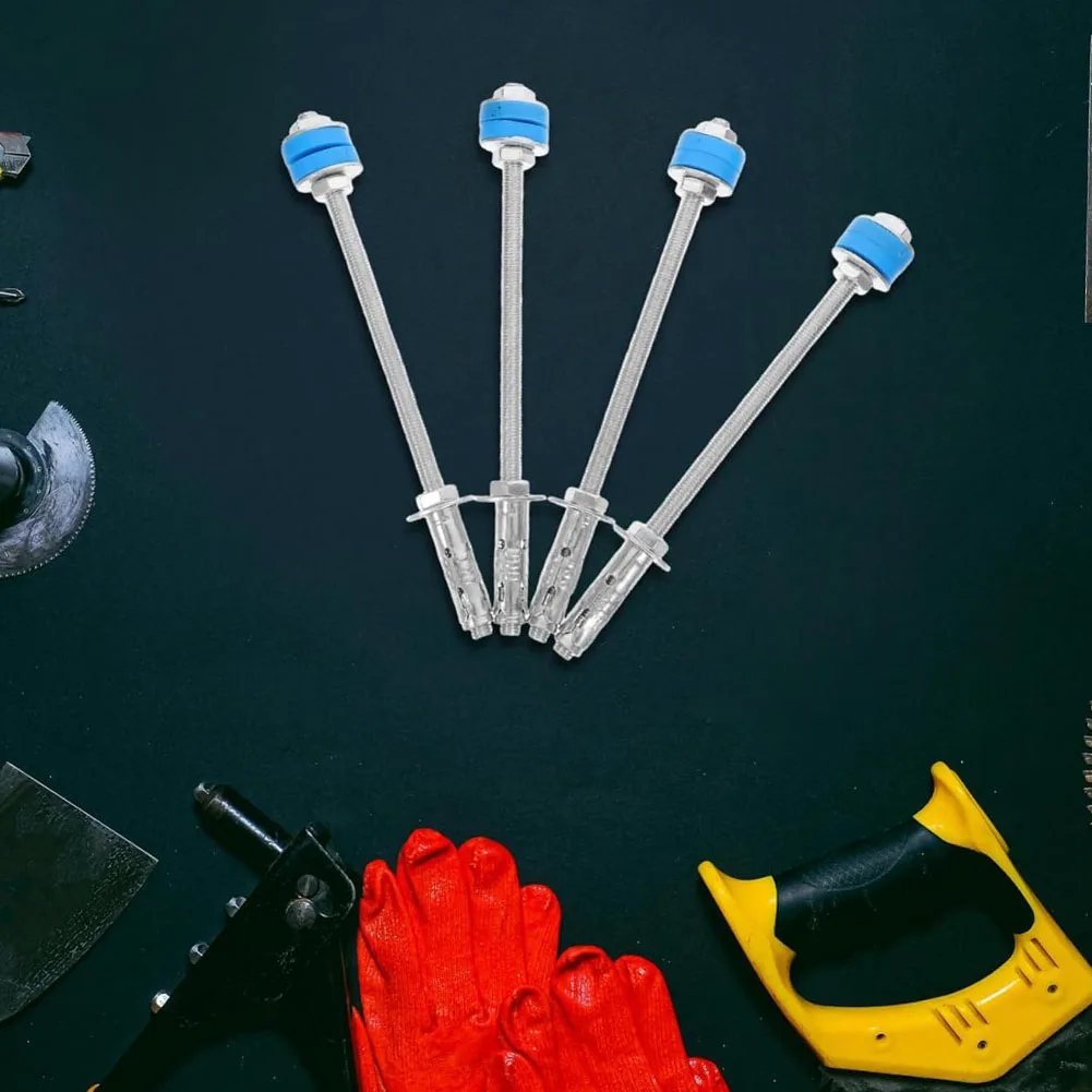 4pcs Carbon Steel Vibration Damping Rods for Central AC and HVAC Installations Requiring Reliable Noise Reduction