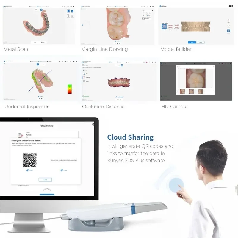 Dental Intraoral 3D Scanner Runyes 3DS V3 PRO with Real Color Scanning Software