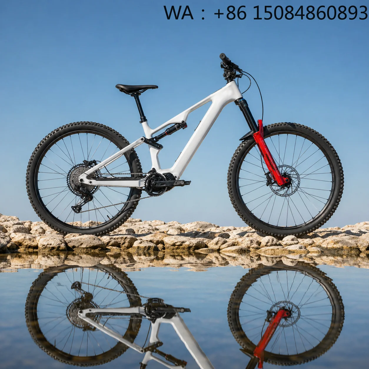 Sepeda Gunung Full Suspension 29er, Material Serat Karbon, Rangka Ultralight, E-Bike Off-Road Mid Drive