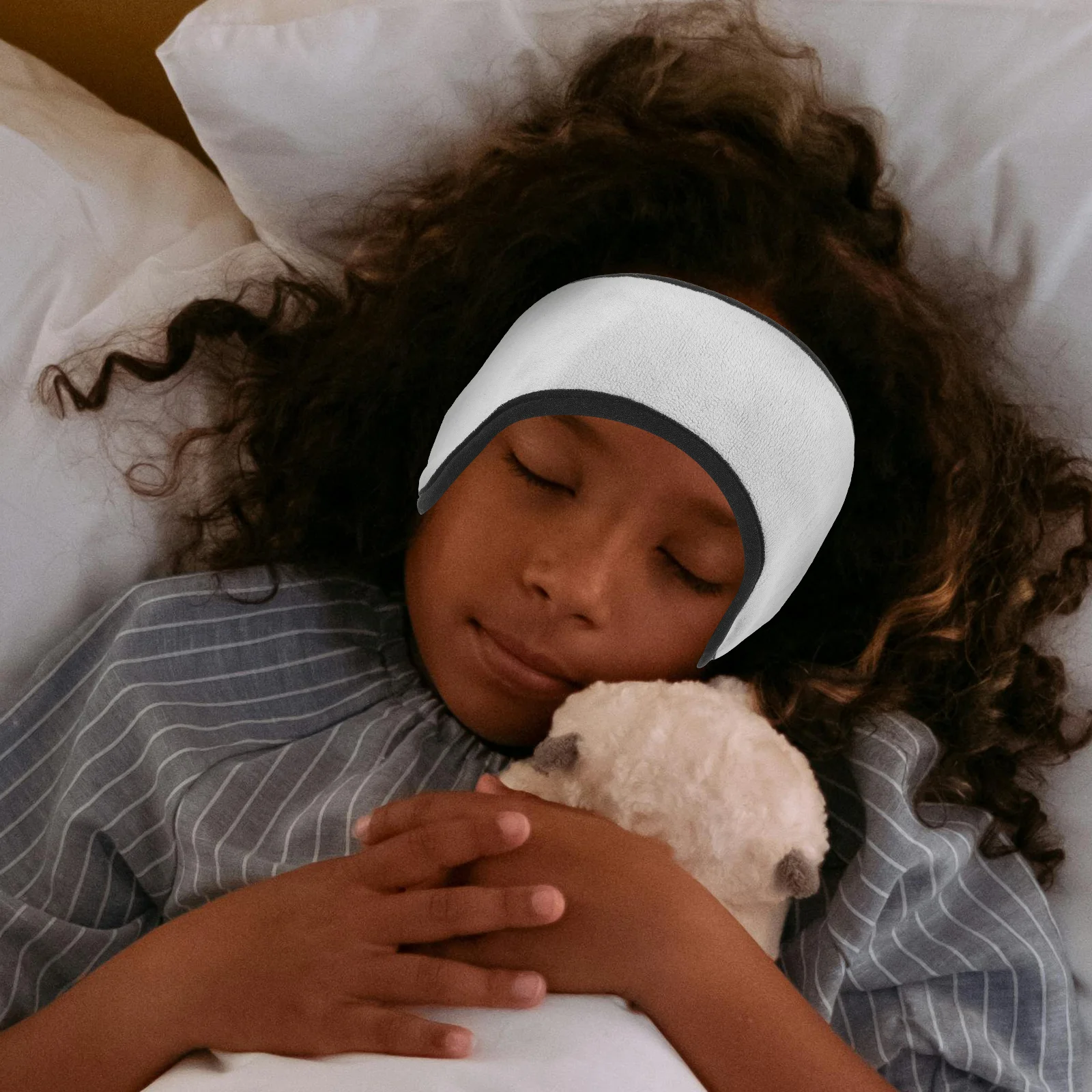 

Winter Sleep Earmuffs Adjustable Headband Ear Covers Noise Cancelling Ear Warmers for Running Cycling Ski Long Distance Travel