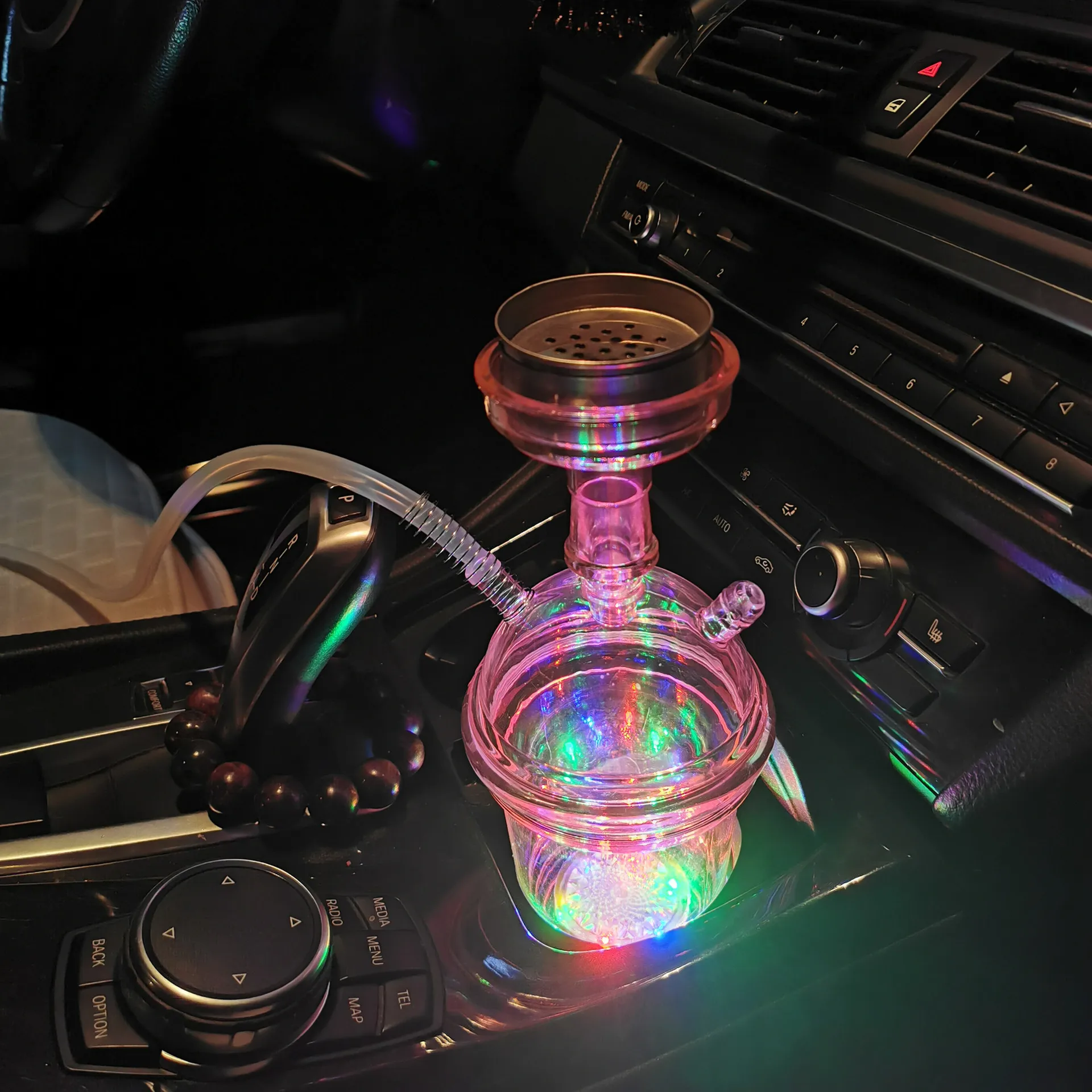 Portable Shisha Hookah Led Arabic Hookah Cup Removable Fashionable Hookah Holder Narguile Car Hookah Household Hookah In The Car