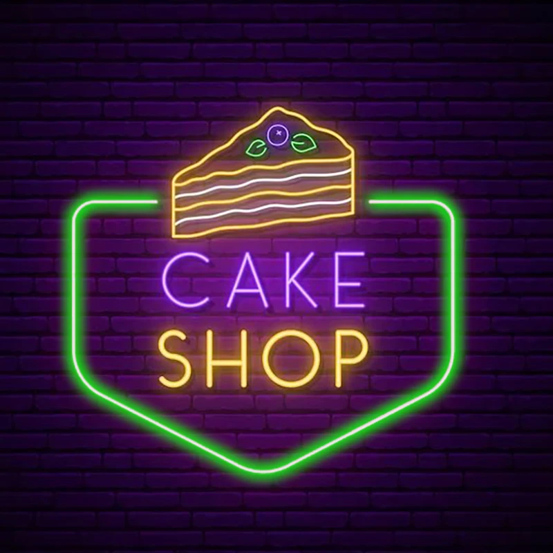 

Neon Custom Sign with LED Flexible Neon Cake Pancakes Dessert Afternoon Tea Shop Wall Decoration Kid's Birthday Party Free Shipp