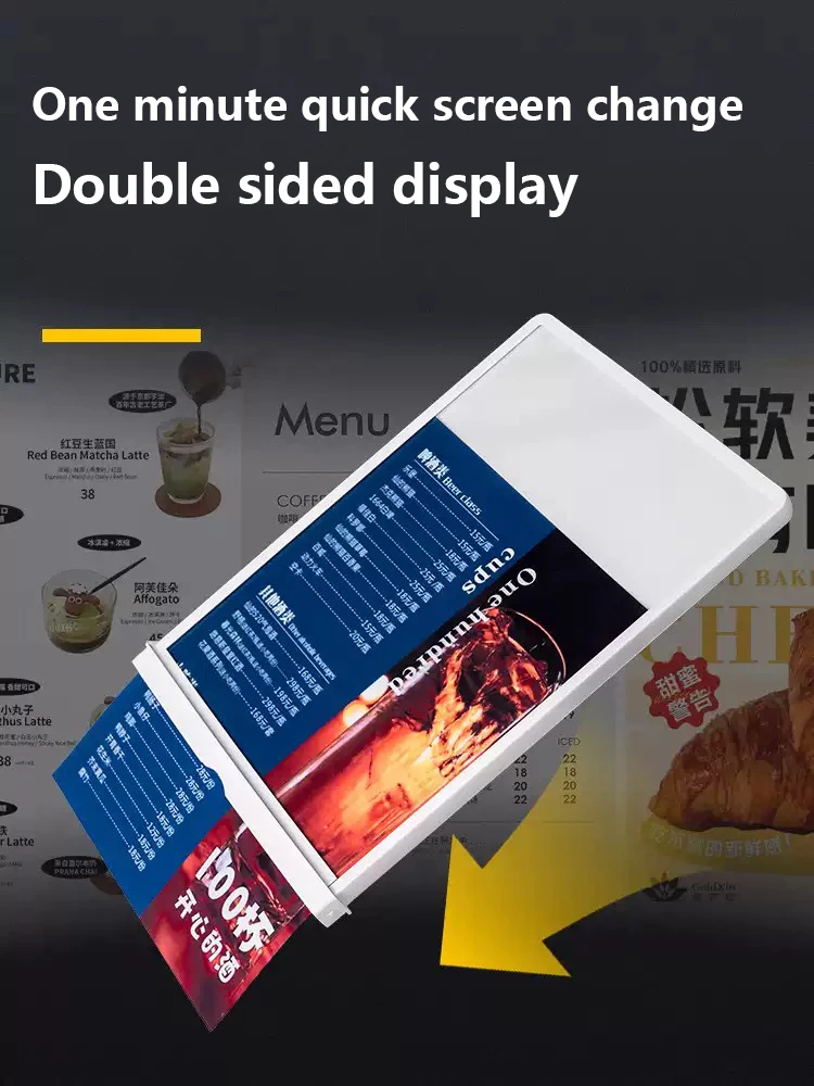 Ricaricabile A4 Desktop pubblicità Light Box Dimmer acrilico lampeggiante Led Light Table Menu ristorante Card Display Holder Stand