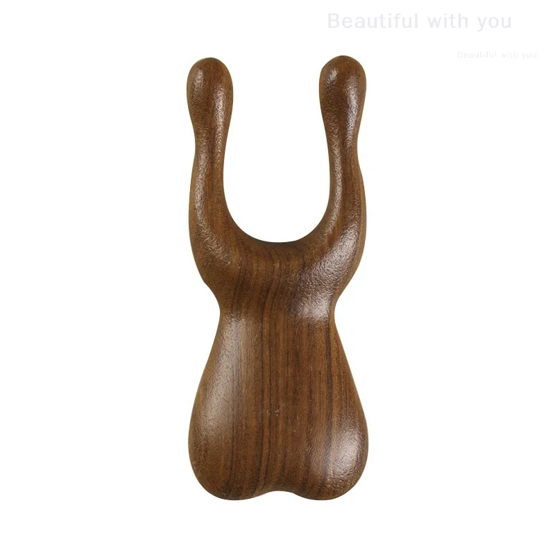 Natural Sandalwood Nose Massager Promote Blood Circulation Trigger Point Therapy Pedicure Gua Sha Board Nose Lifting Massager image 5