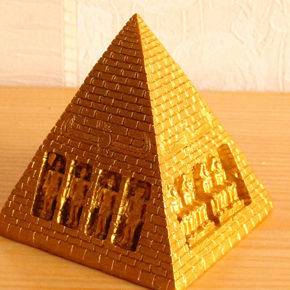 

2 Pcs Pyramid Ornament Psychological Desktop Divination Supply Resin Crafts