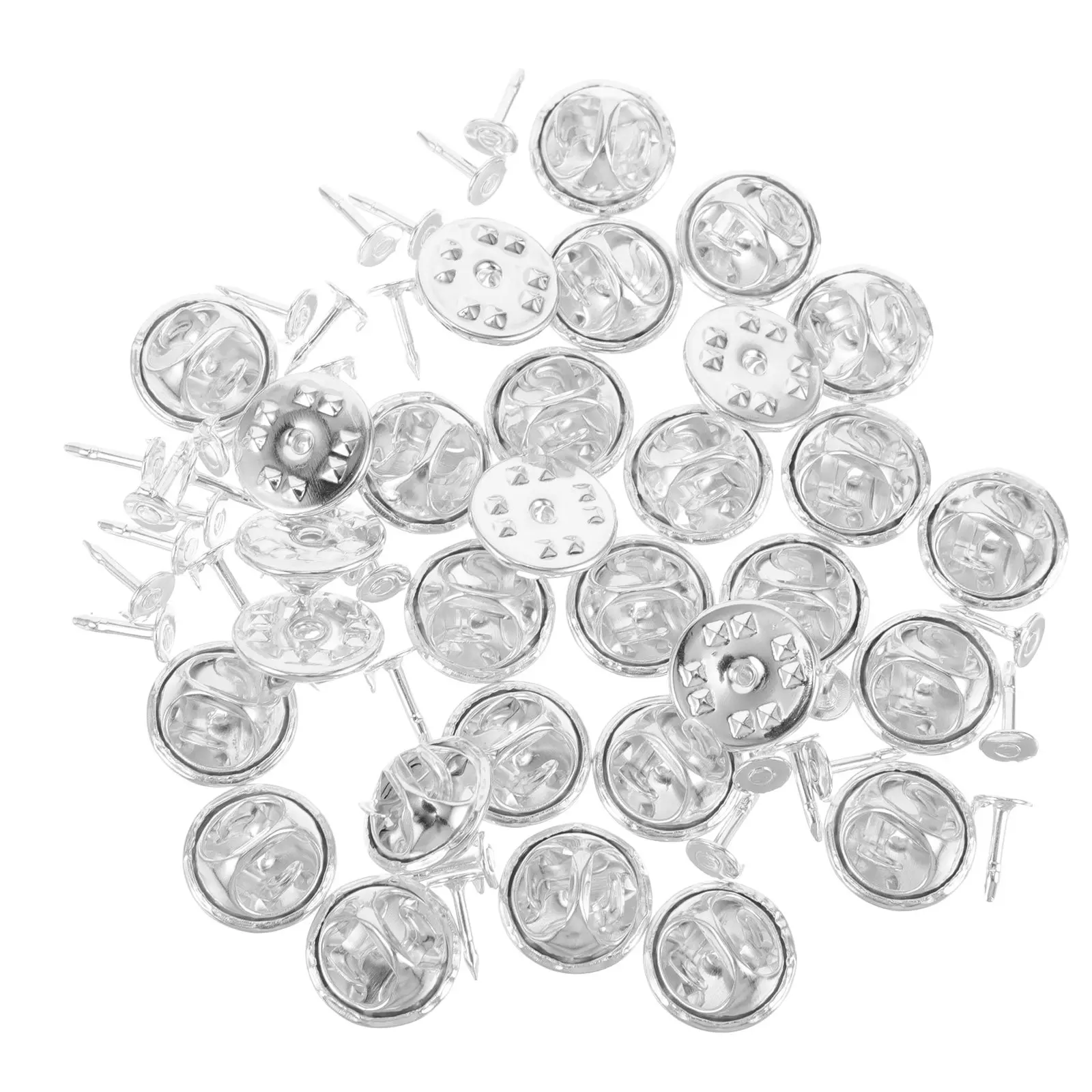 

30 Sets Metal Butterfly Clutch Pin Backs Secure Fasteners for DIY Brooch Lapel Pins Badge Making Metal Pin Backs for Crafts
