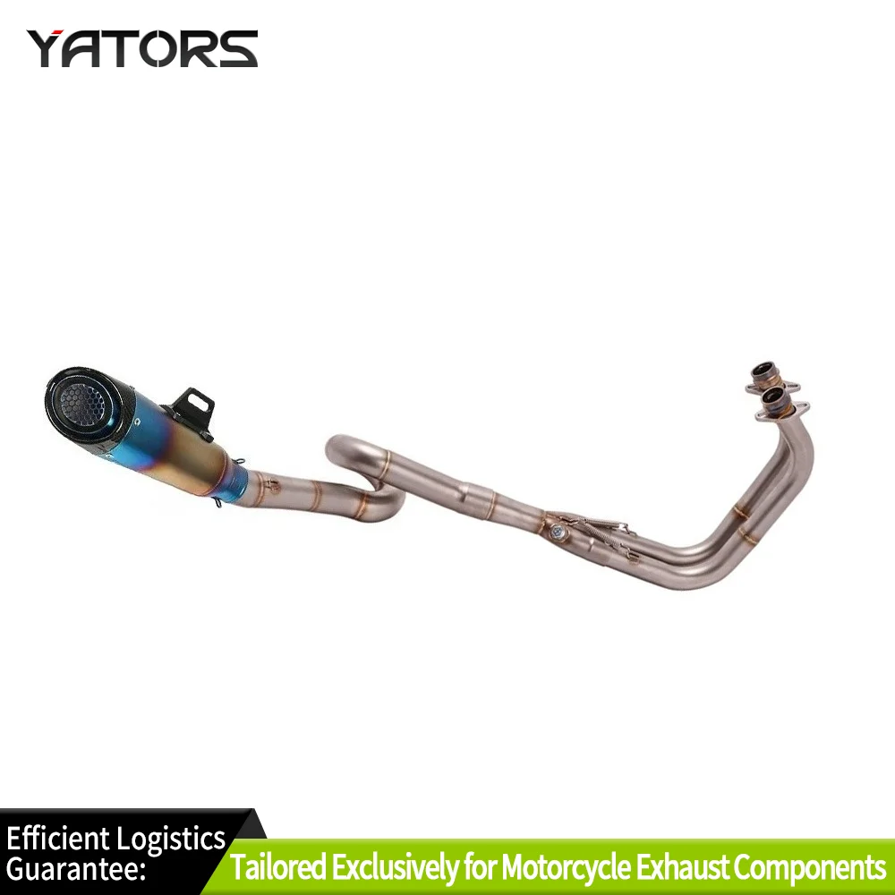 

Выхлопные системы для Kawasaki Ninja 250 400 Z400 2017-22, выхлопная труба, передняя трубка, глушитель, выхлопные трубы