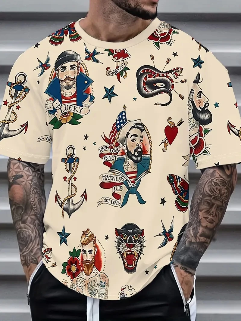 

Men's Plus Size 3D Graffiti and Car Printed Short Sleeved T-shirt,loose and Casual,soft,comfortable and Breathable,outdoor Sport