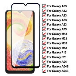 9D Vetro Temperato Per Samsung Galaxy A04 A04S A04E A03 A13 A23 A33 A53 A73 Protezione Dello Schermo F13 F23 M13 M23 M33 M53 Pellicola di Vetro