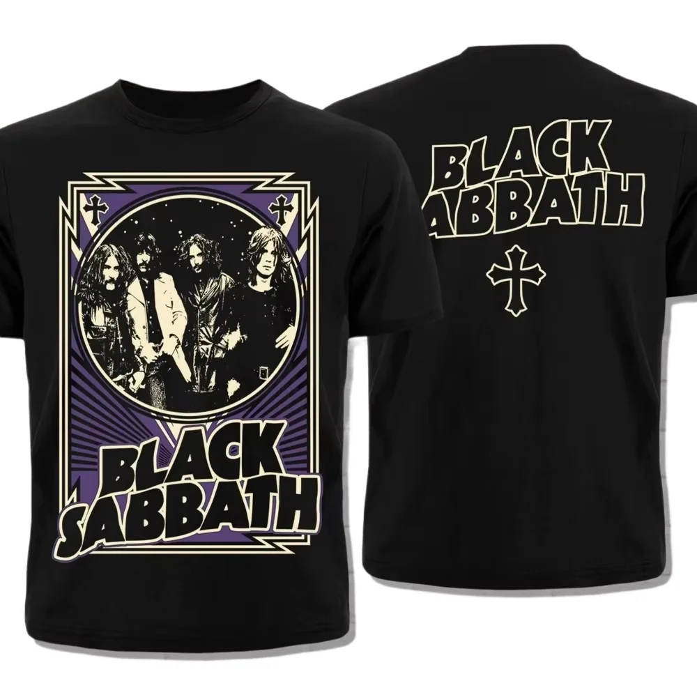 جديد أسود السبت تي شيرت المعادن الثقيلة روك نمط القطن الرجال النساء بلايز المحملة الشارع الشهير الهيب هوب Y2k الملابس خمر قميص