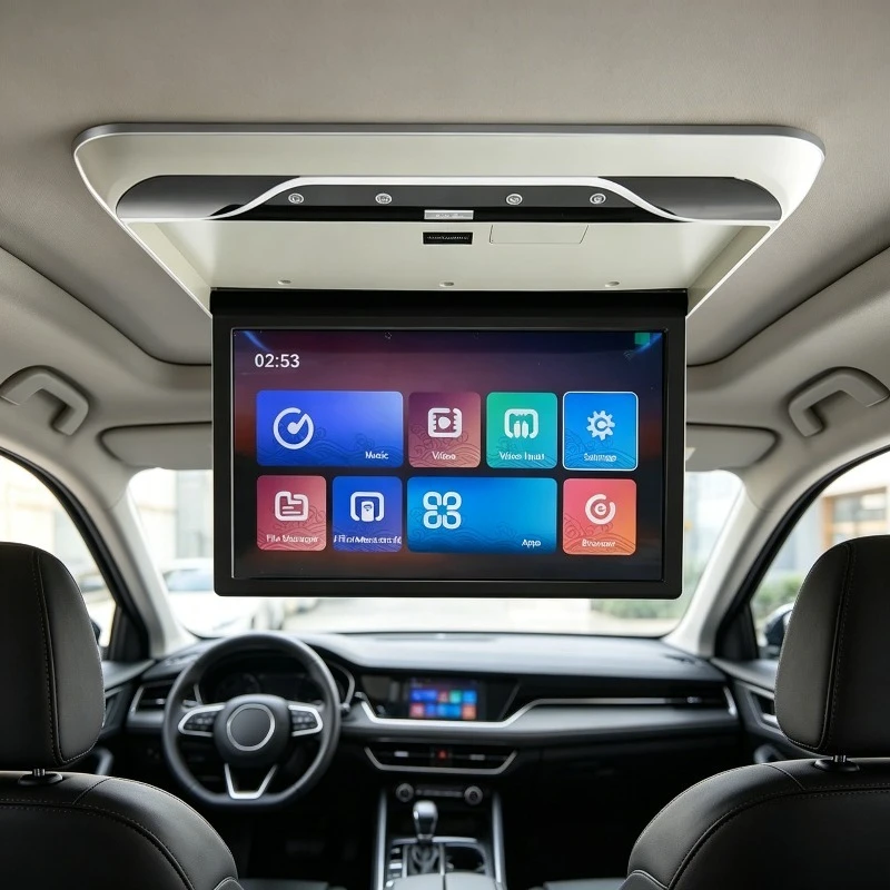

19 Inch 4K Android Ceiling Car Multimedia Player 1080P Display Support FM WIFI HDMI USB TF Rear Entertainment