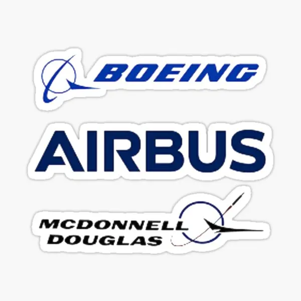 

Boeing Airbus Mcdonnell Douglas 5PCS Stickers for Living Room Funny Car Anime Stickers Background Window Print Cartoon Wall