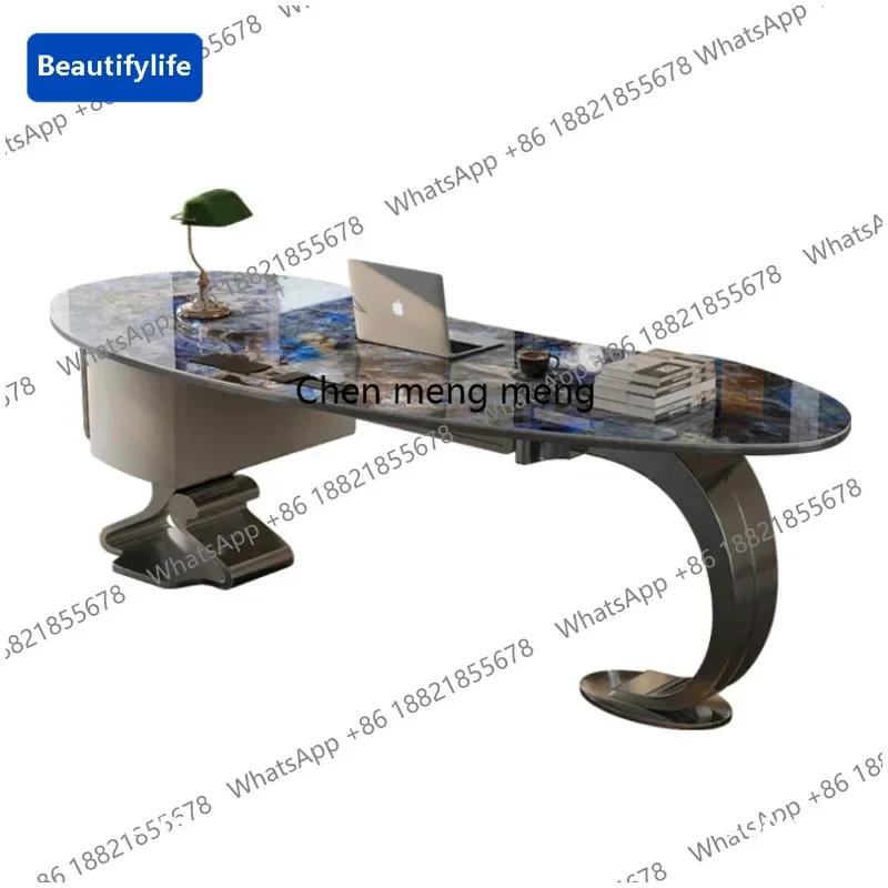 z5556European Luxury Small-sized Office Desk Classics Light Luxury Modern Study Desk Writing Italian Luxury Ufficio Trendy Furni