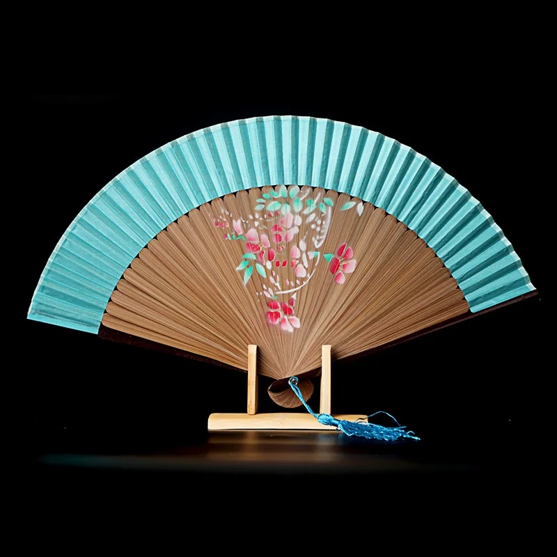 

Chinese Dance Folding Fan Prom Party Hand Fan High-end Atmospheric Good Carrying Bamboo Fan for Friends Wedding Gift Decoration