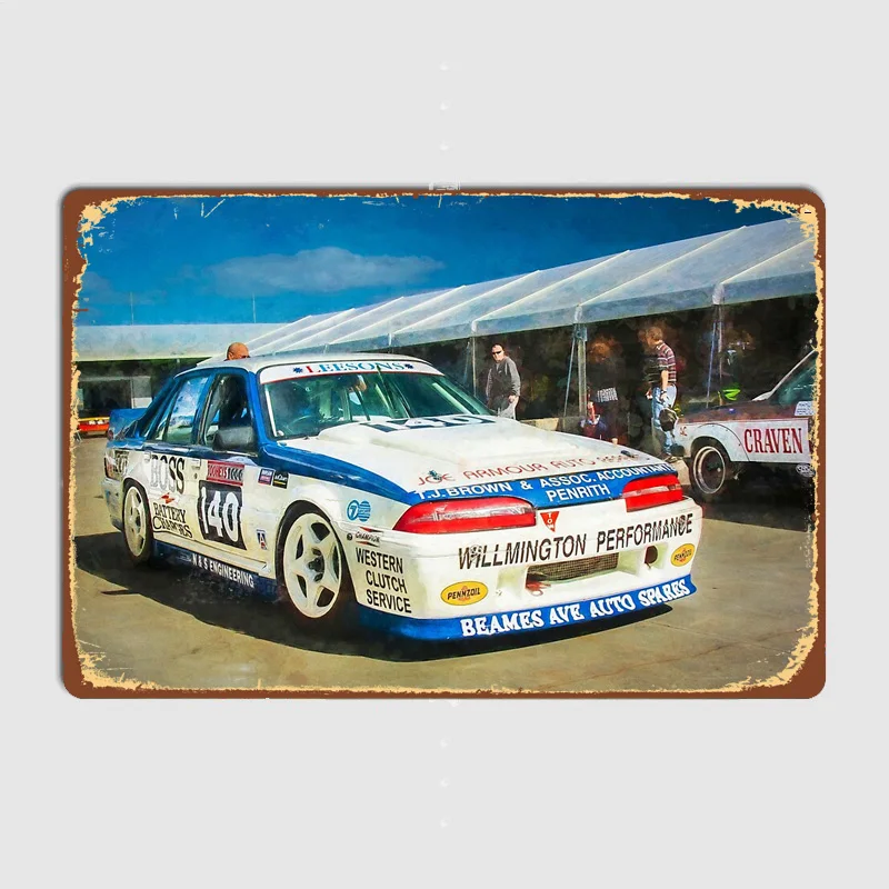 Garry Willmington Group A Commodore Rally Legend Metal Sign Poster Garage Indoor Room Decoration Automobile Vintage Home Decor