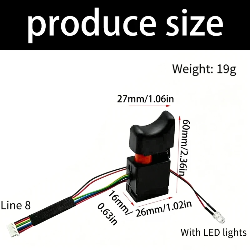 Brushless Switches for Cordless Impact Wrenches With 8 Wire Design And Dust Proof Cover high quality