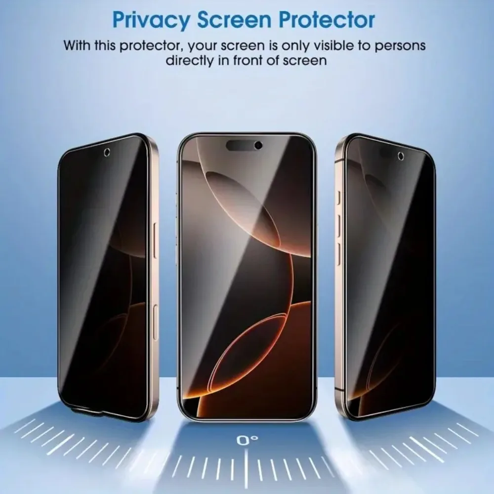 3 قطعة واقي شاشة مضاد للتجسس لهاتف آيفون 17 16 15 برو ماكس 14 13 12 برو 16 15 Plus 17 تركيب خالي من الغبار والزجاج المقسى #3