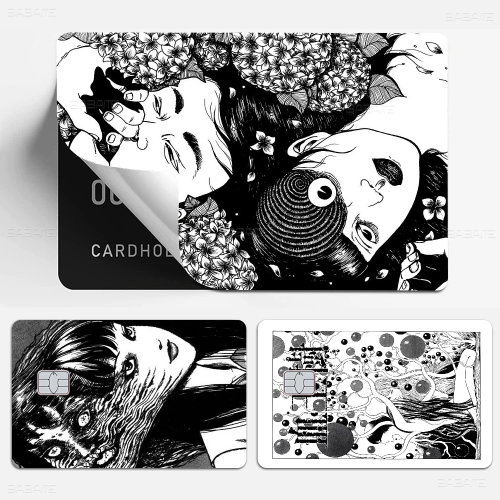 Anime Tomie Revenge Junji Ito Anime Funny Shell On Off Ultra Thin No Fade Sticker Skin Cover Film For Debit Credit Card