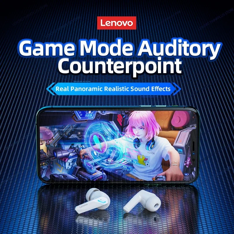 Original Lenovo GM2 Pro Gaming Earphone Bluetooth Wireless Dual Mode Earbuds Low Latency Headphones HD Call Headset With Mic New