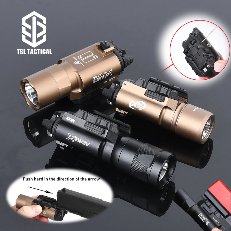 WADSN SF Surefir X300 Ultra X300U XH35 Pistol Light High Output Strobe Weapon Light Airsoft Flashlight Fit 20mm Picatinny Rail