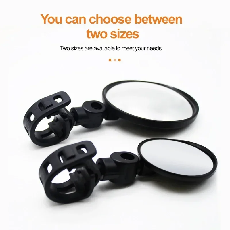 1/2PC Bike Mirror 360 Degree Adjustable Rotatable Handlebar Mirror Wide Bycicle Accessories Cycling Rear View Mirror Accesorios