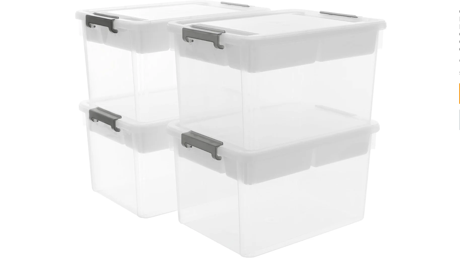 Citylife 32 QT Plastic Storage Bins with Removable Tray Large Stackable Storage Containers for Organizing Craft Storage and Stor