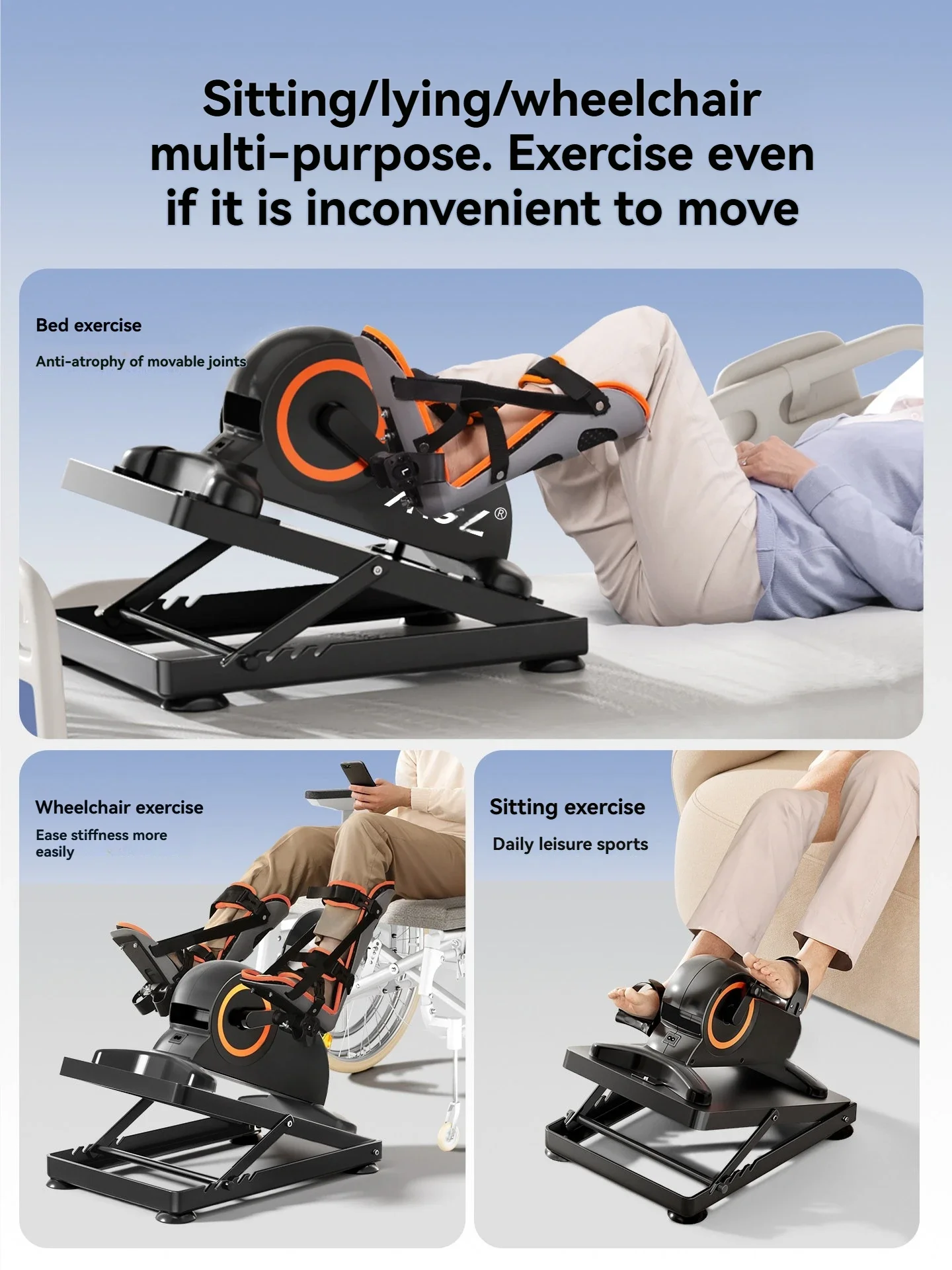 New Suitable for Elderly Stroke Hemiplegia Rehabilitation Training Equipment Electric Bicycles/Hands/Feet/Legs/Bed Rest Exercise