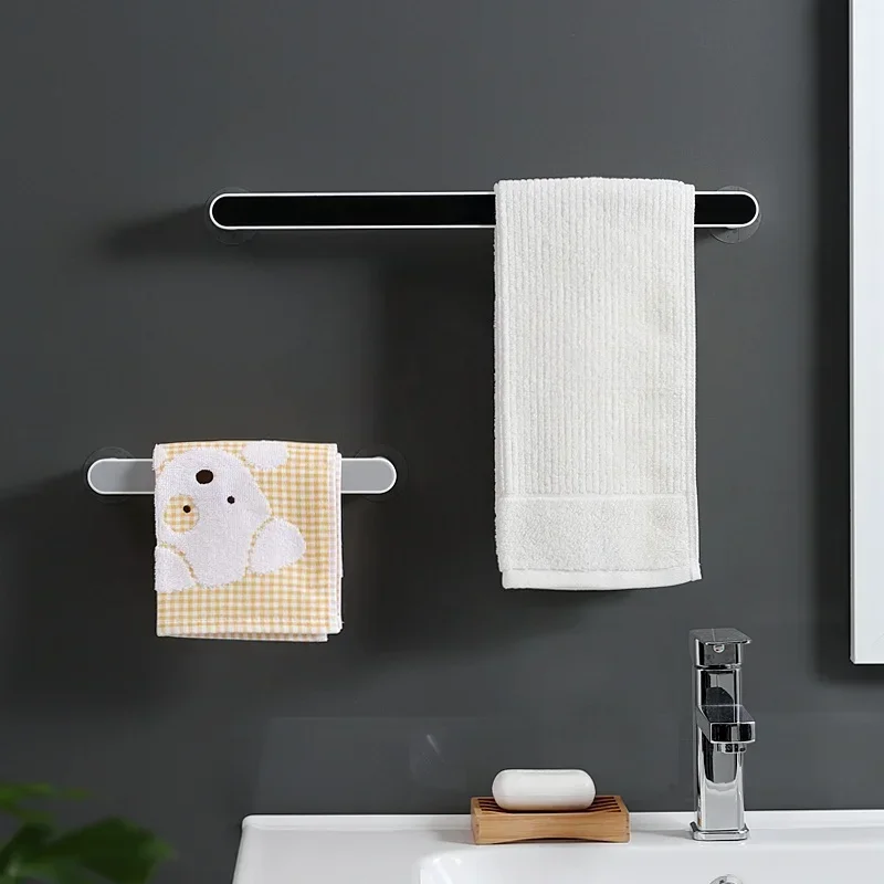 

Self-adhesive Towel Holder Rack Wall Mounted Towel Hanger Bathroom Organizer Towel Bar Shelf Bathroom Hook Kitchen Wipes Hanging