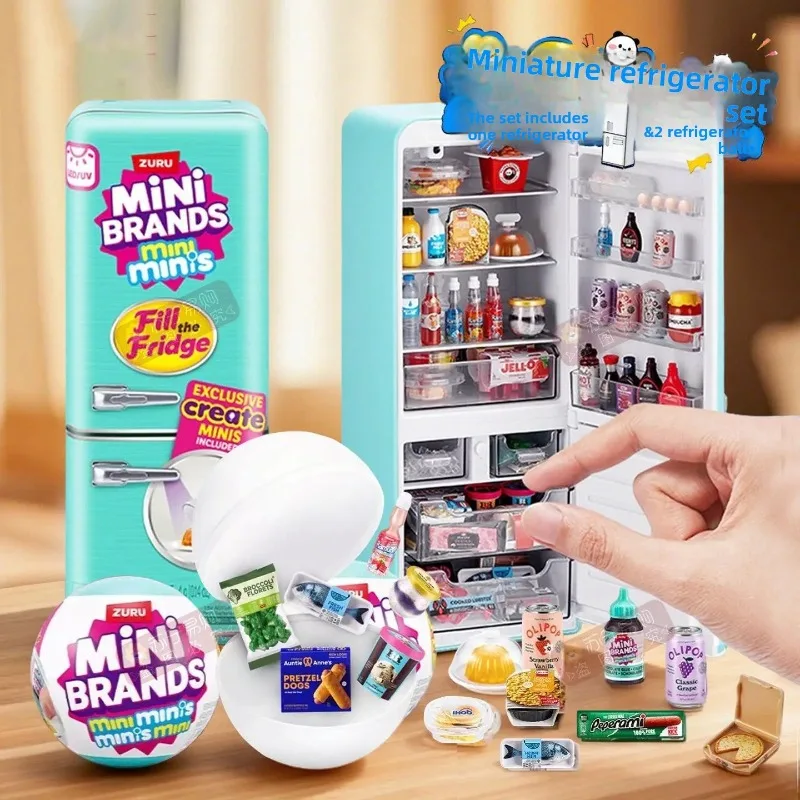 ZURU Original Fill The Fridge Mini Refrigerator Set Mini Brands Ball Series Blind Box Mystery Box Play House Toy Decor Gifts . view 2