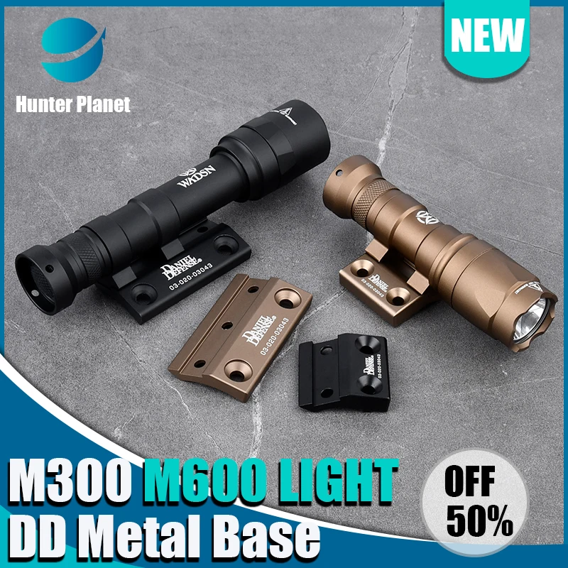 

Tactical DD SMR Mlok Keymod Metal Base Fit Surefir M300 M600 Flashlight Weapon Hunting Scout Light Offset Side Mount Accessories