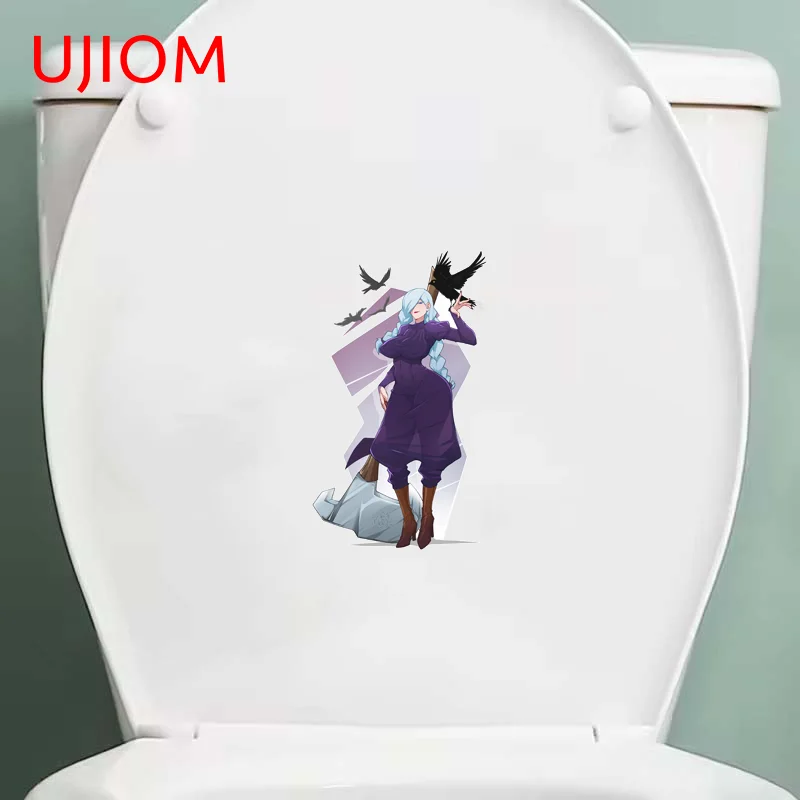 UJIOM Pretty Trendy Anime Figure MeiMei Wall Sticker Exquisite Eye Catching Occlusion Scratch Vinly Decal Air Conditioner Decor