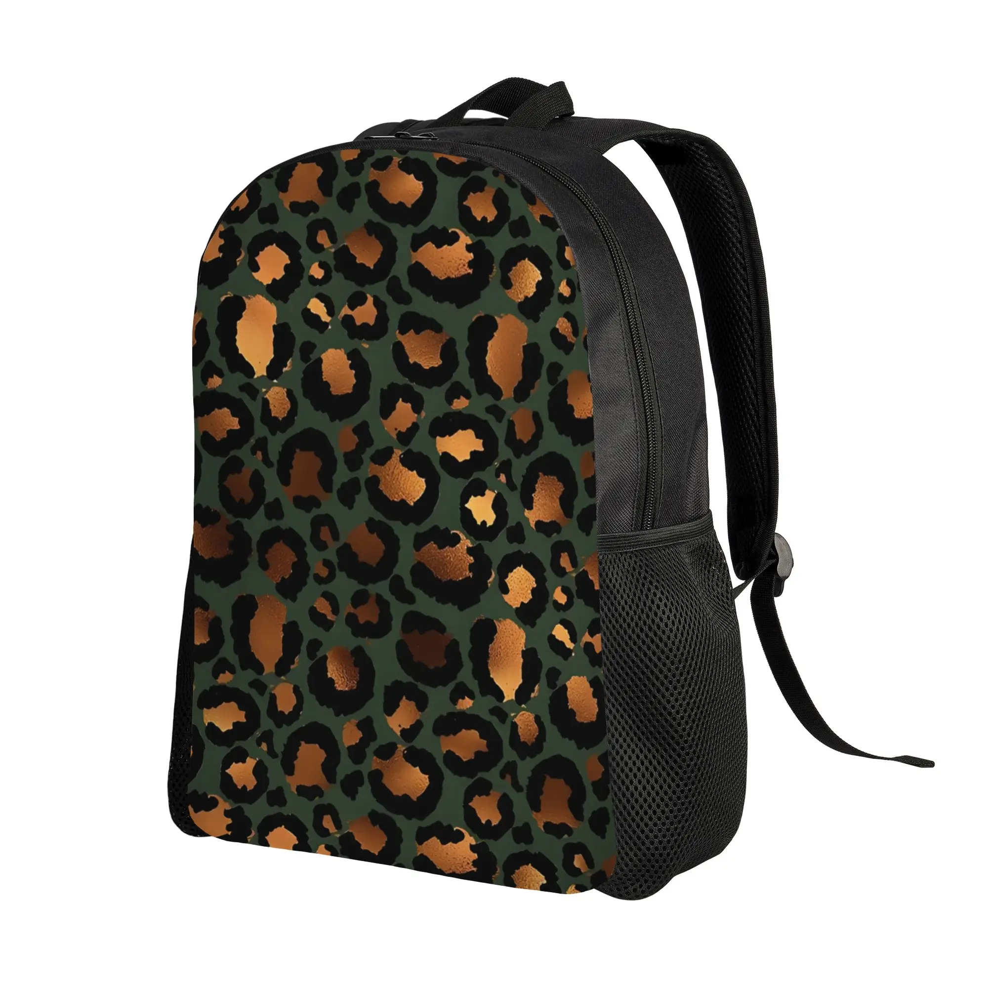 Leopard Print College Bag Back to school season GREEN CHEETAH PRINT  SAFARI  LEOPARD ZEBRA TIGER  Sturdy Shoulder Backpack