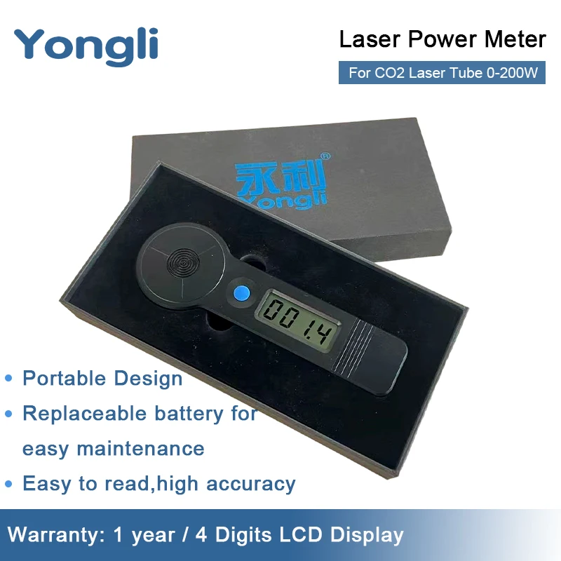 Yongli 0-200W CO2 Laser Tube Power Meter Handheld For Laser Tube Engraving Cutting Machine Laser Power Measurement