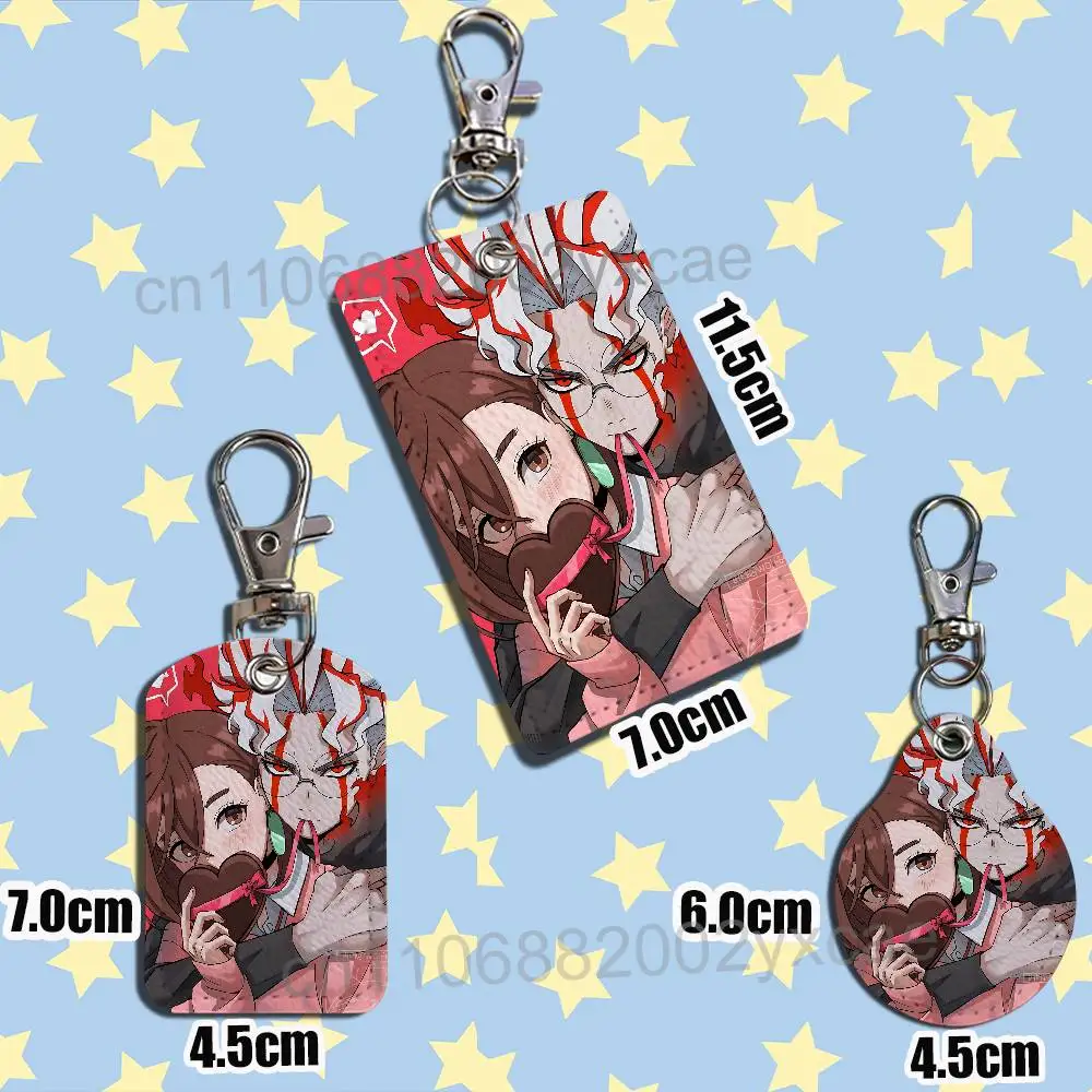 Momo Ayase Okarun Dandadan Keychain Holder Suitable For Subway Bank Card Bus Card Case Badge Holder Wallet Card Textured pattern