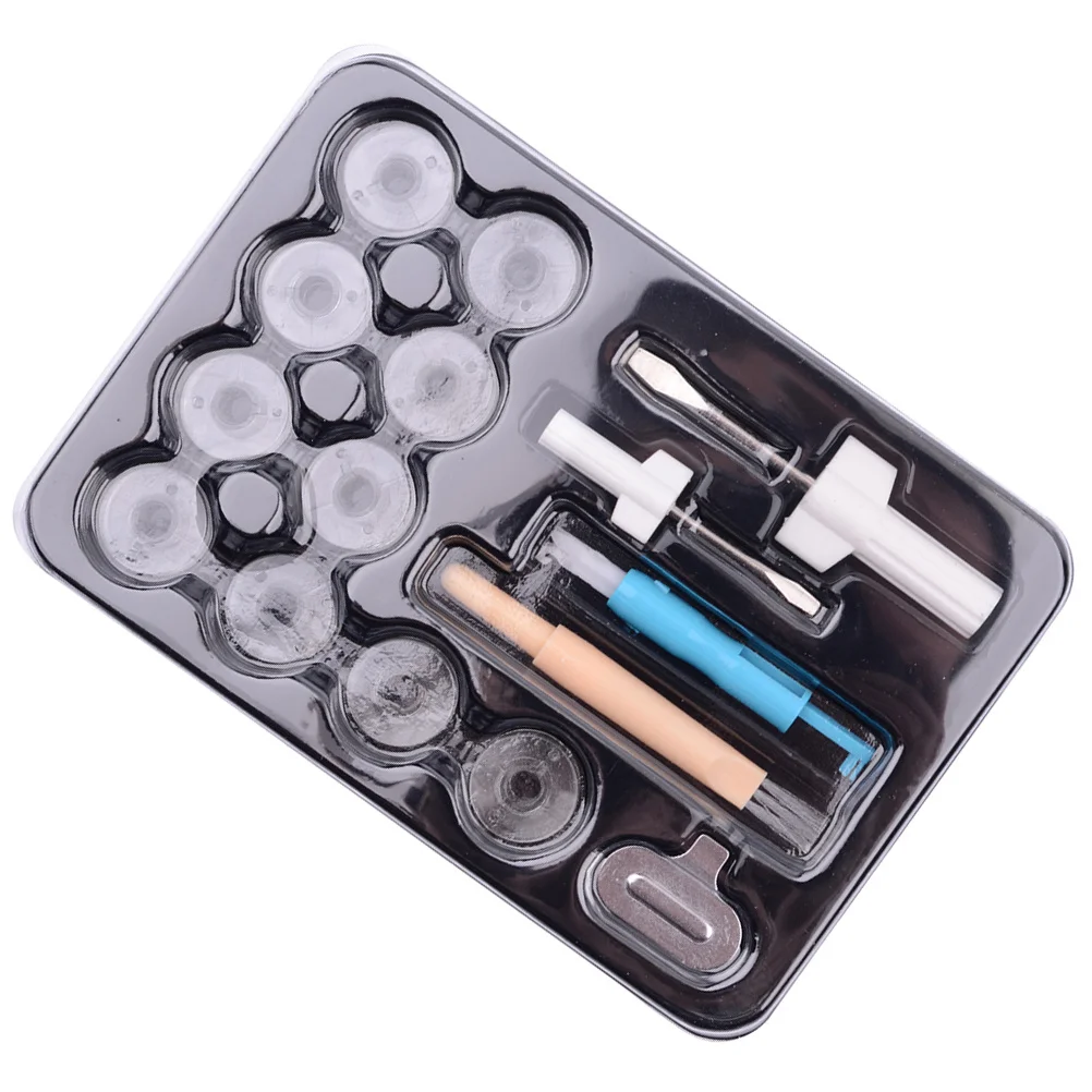 

15Pcs Plastic Bobbins Set Sewing Machine Tool Kit Household Screwdriver Brush Set for Embroidery and General Sewing