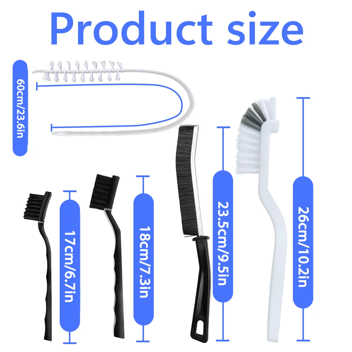 Washing Machine Cleaning Brush,Dryer Vent Cleaner Kit,Crevice Brush for Bathroom, Shower  Kitchen - Scrub Brushes with Handle