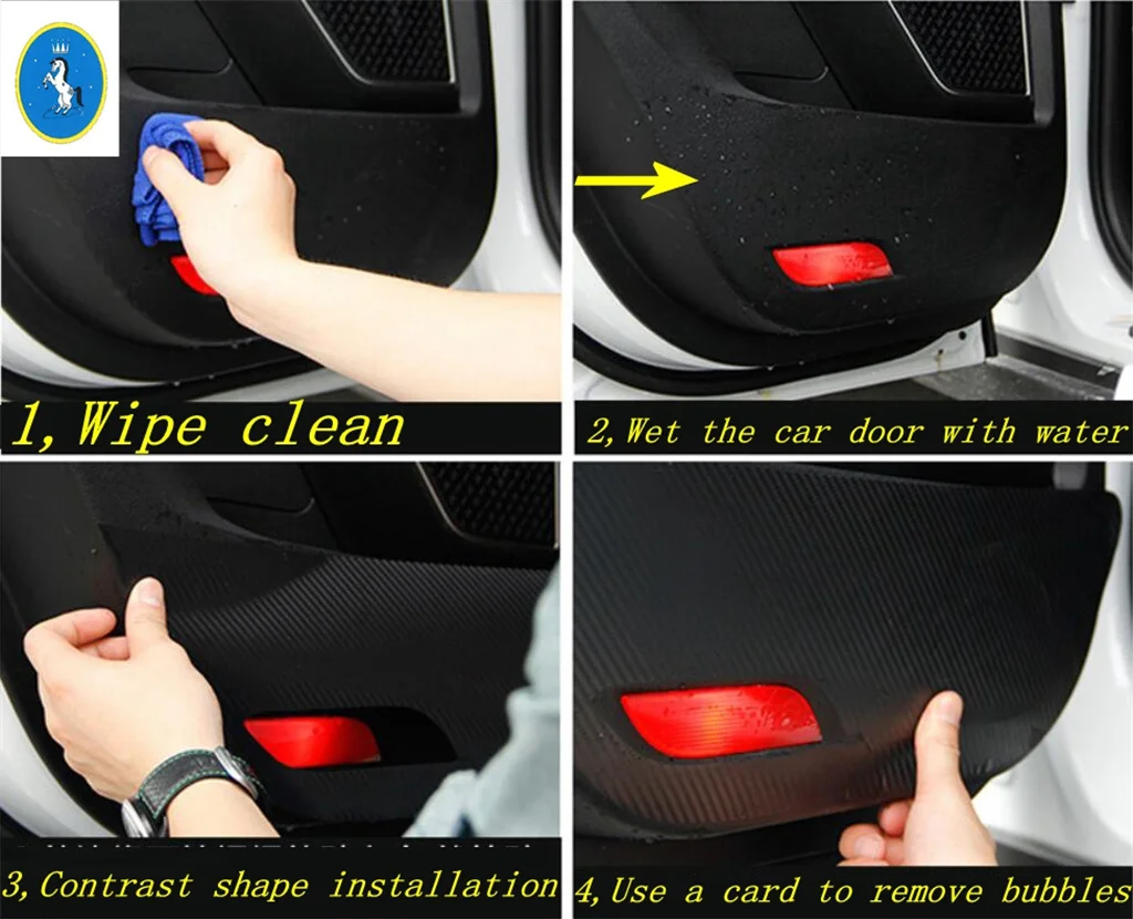 For Haval Dargo 2th 2023 2024 Door Anti-kick Sticker Storage Box Anti-dirty Pad Scratchproof Film Protect Carbon Fiber Stickers