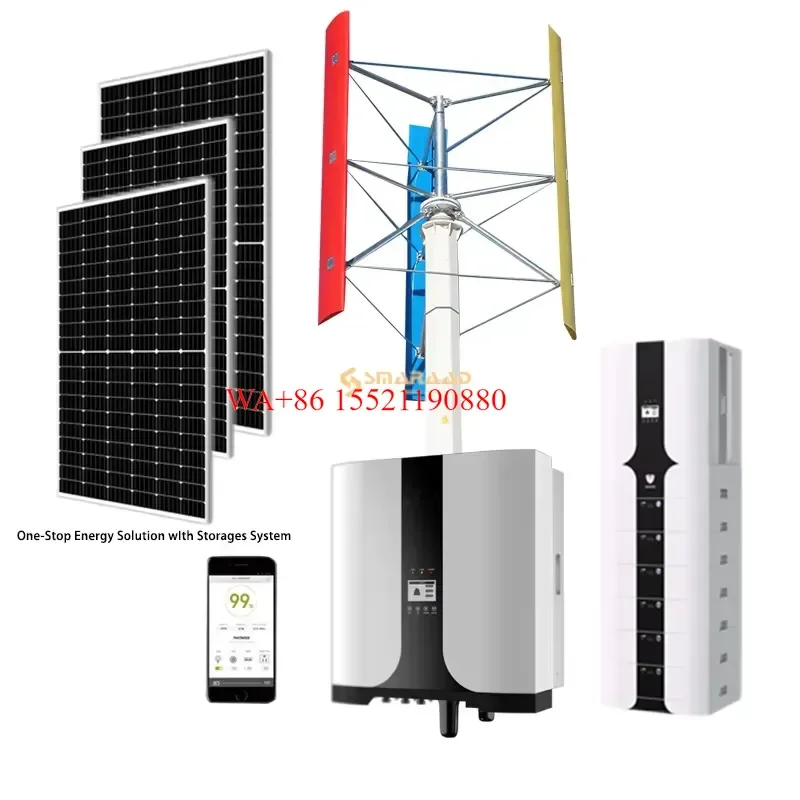 WMWMNU Residential Hybrid Off On Grid Energy System Wind Turbine Generator Solar Panels with Power Storage for Home Use