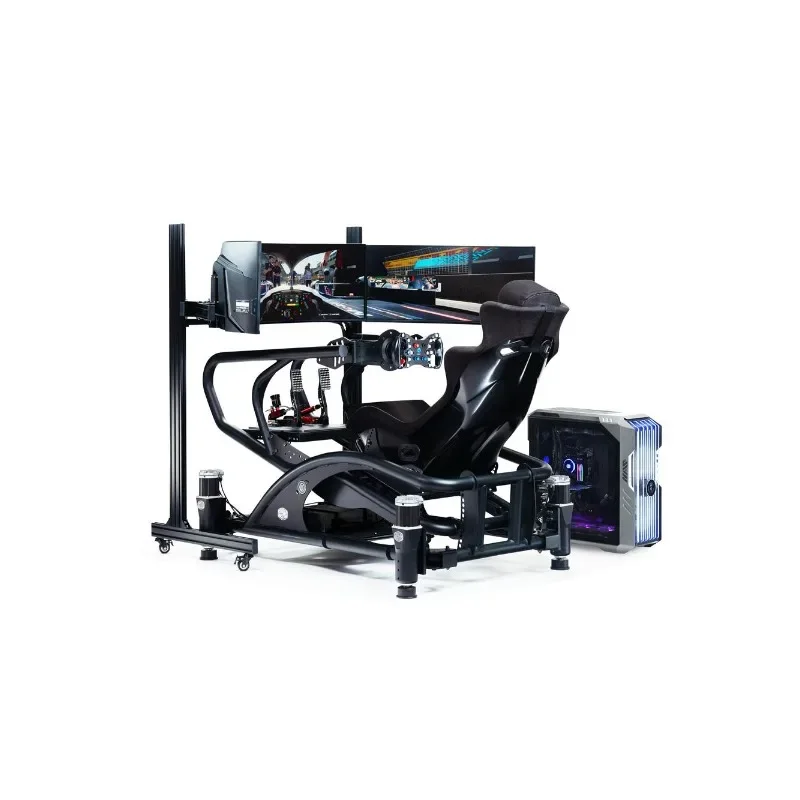 Racing emulator full set, one-piece frame, including monitor bracket host