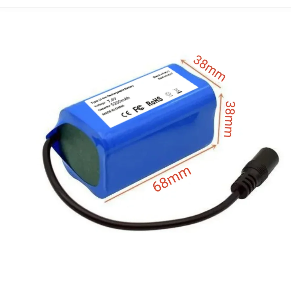 

Аккумулятор 7.4V 5200mAh 2S2P для рыболовной лодки-приманки T1882011-5 T888 V007 H18 C18, сменная перезаряжаемая батарея.