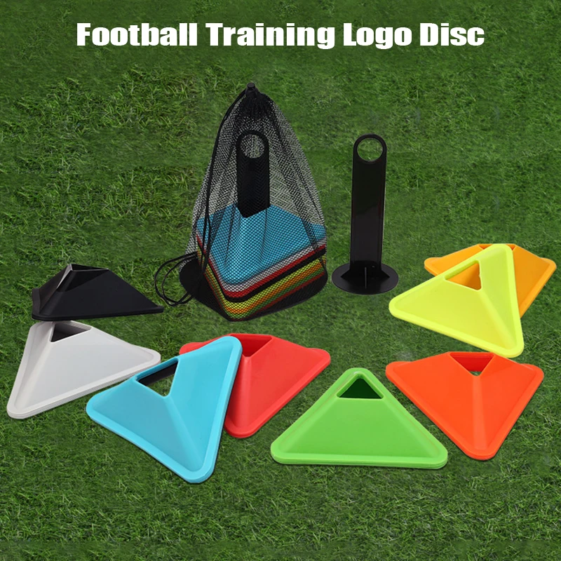 

Outdoor Triangle Football Training Sign Disc Basketball Soccer Obstacle Training Roadblock Pile PVC Sports Accessories 4 Colors